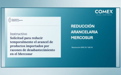 Reducción Derechos de Importación Extra Zona