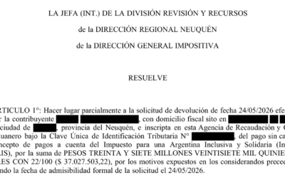 Devolución de Pagos a Cuenta de Impuesto «PAIS»